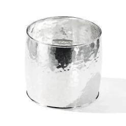 Wide Goddess Hammered Round Cuff