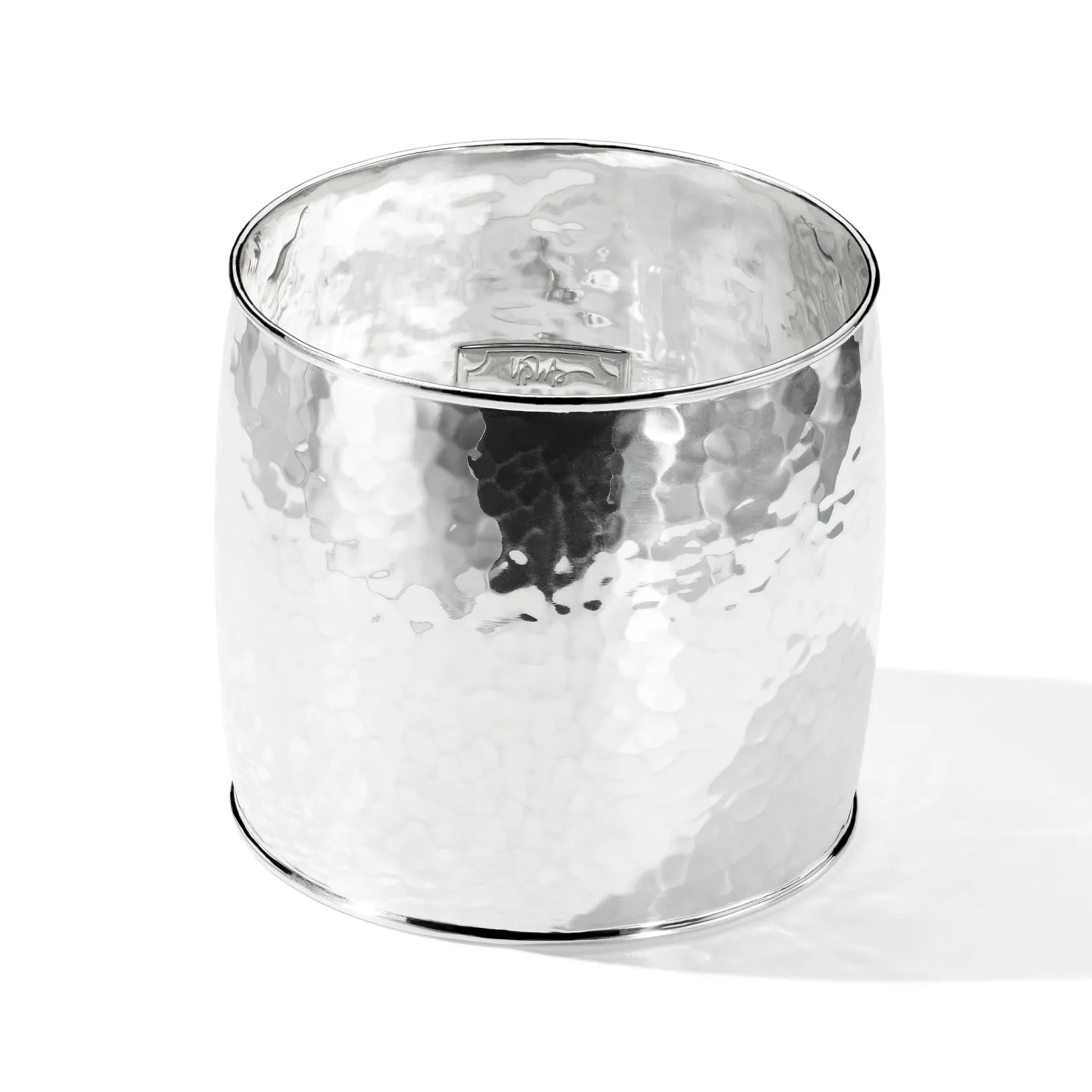 Wide Goddess Hammered Round Cuff
