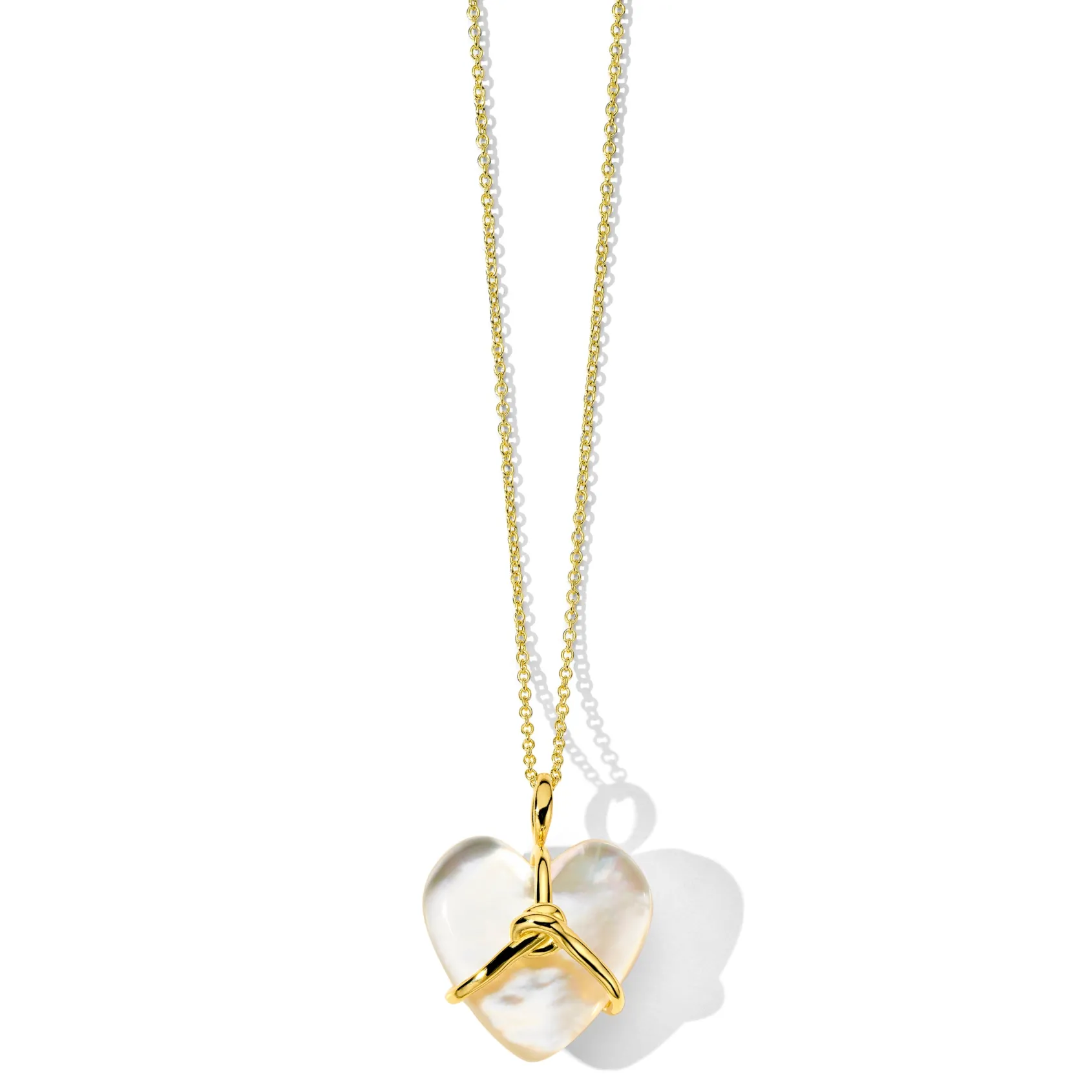 Wrapped Heart Pendant Necklace 30"