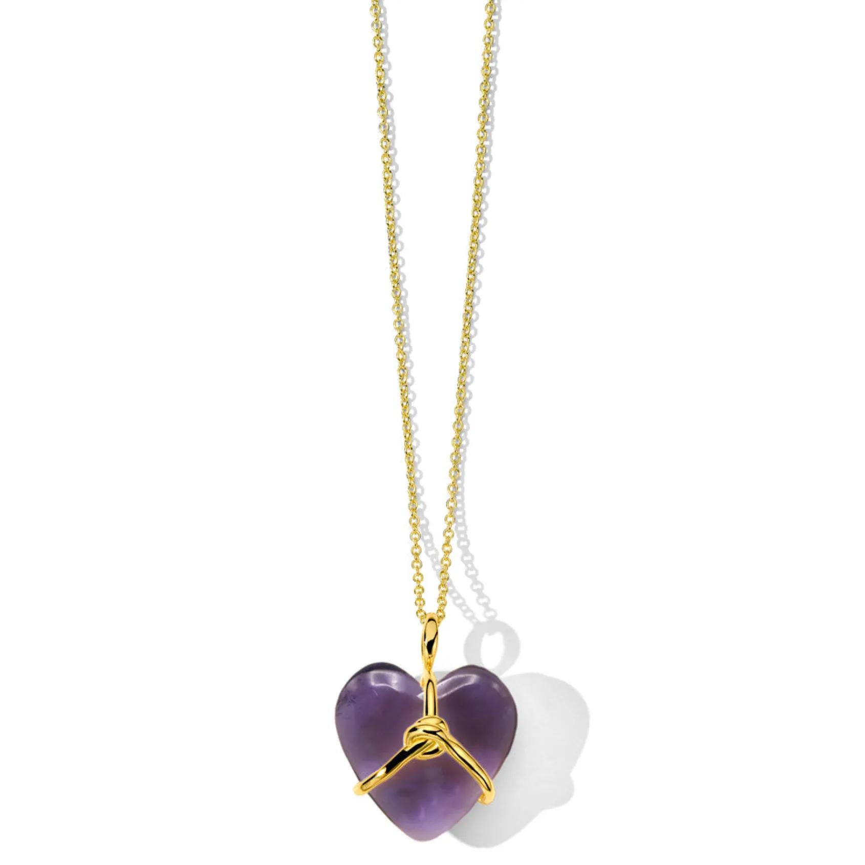 Wrapped Heart Pendant Necklace 30"